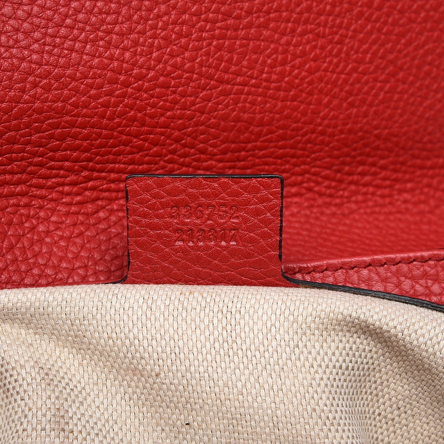 Gucci Pebbled Calfskin Medium Soho Flap Crossbody Red 7 of 13