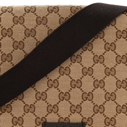Gucci Monogram Flap Messenger Bag Beige Dark Brown 8 of 13