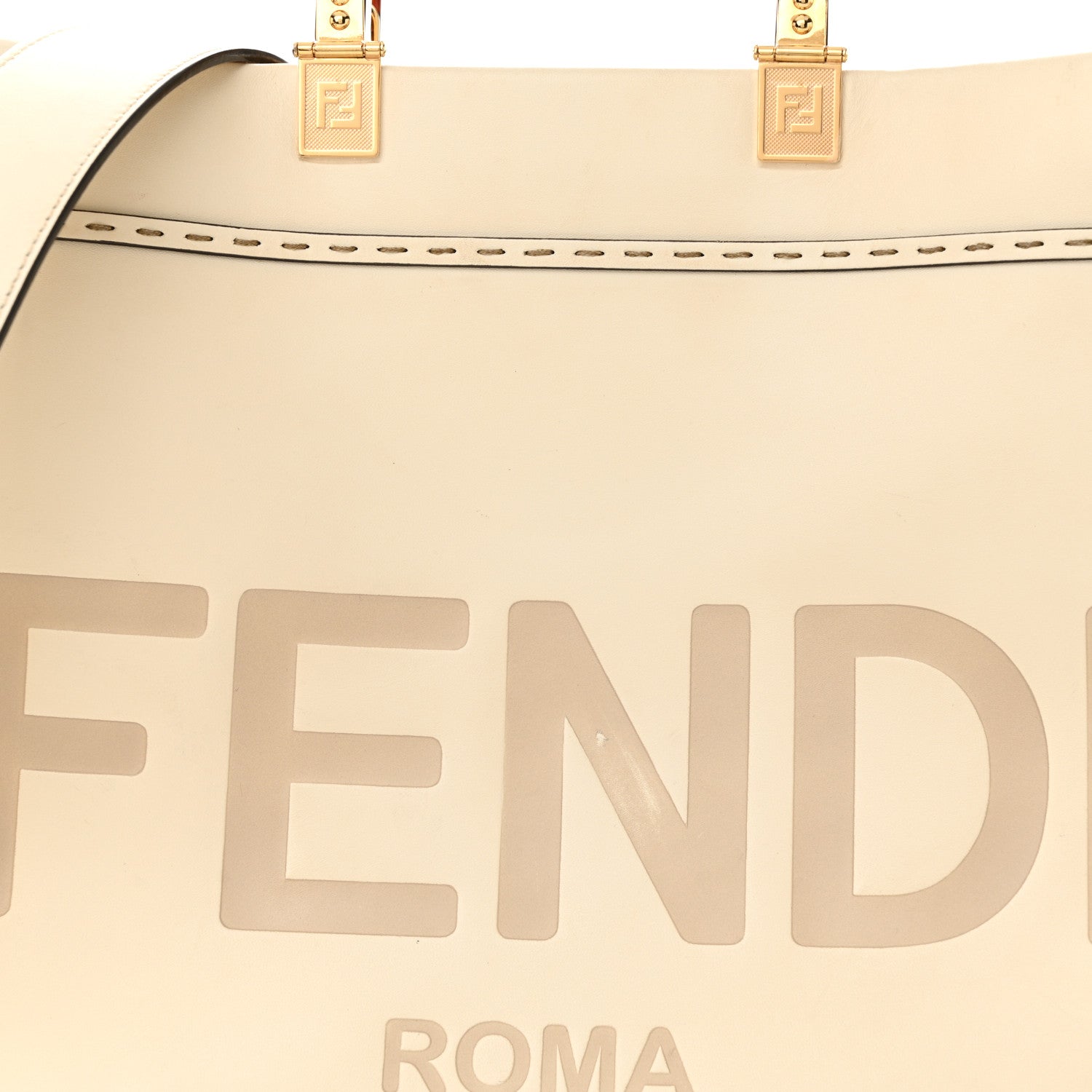 Fendi Vitello King Plexiglass Medium Fendi Sunshine Shopper Tote White Ice 7 of 20