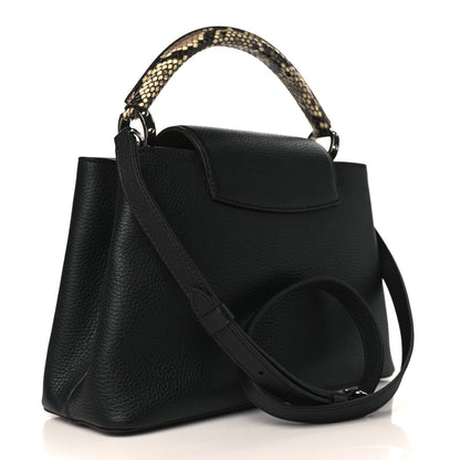Louis Vuitton Taurillon Snakeskin Capucines MM Black 2 of 7
