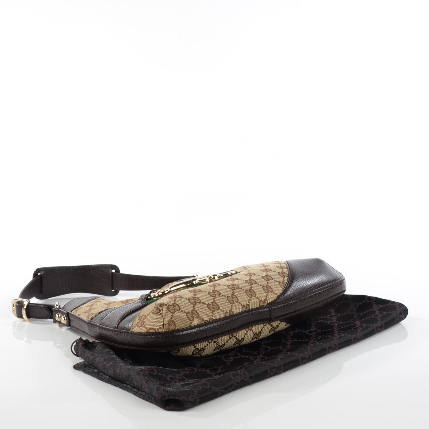 Gucci Monogram Hasler Hobo Dark Brown 4 of 9