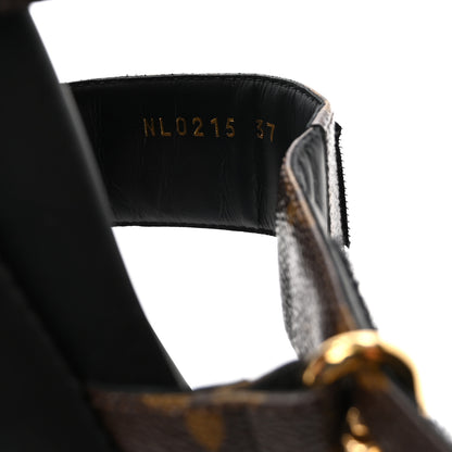 Louis Vuitton Monogram LV Sunset Comfort Flat Sandals 37 Cacao Brown 9 of 10
