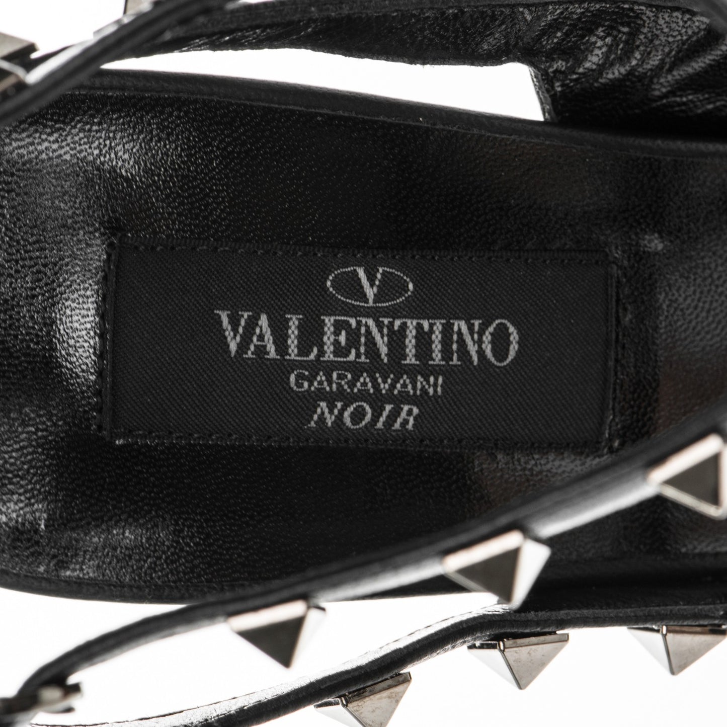 Nappa Rockstud Ankle Strap Pumps 38 Black