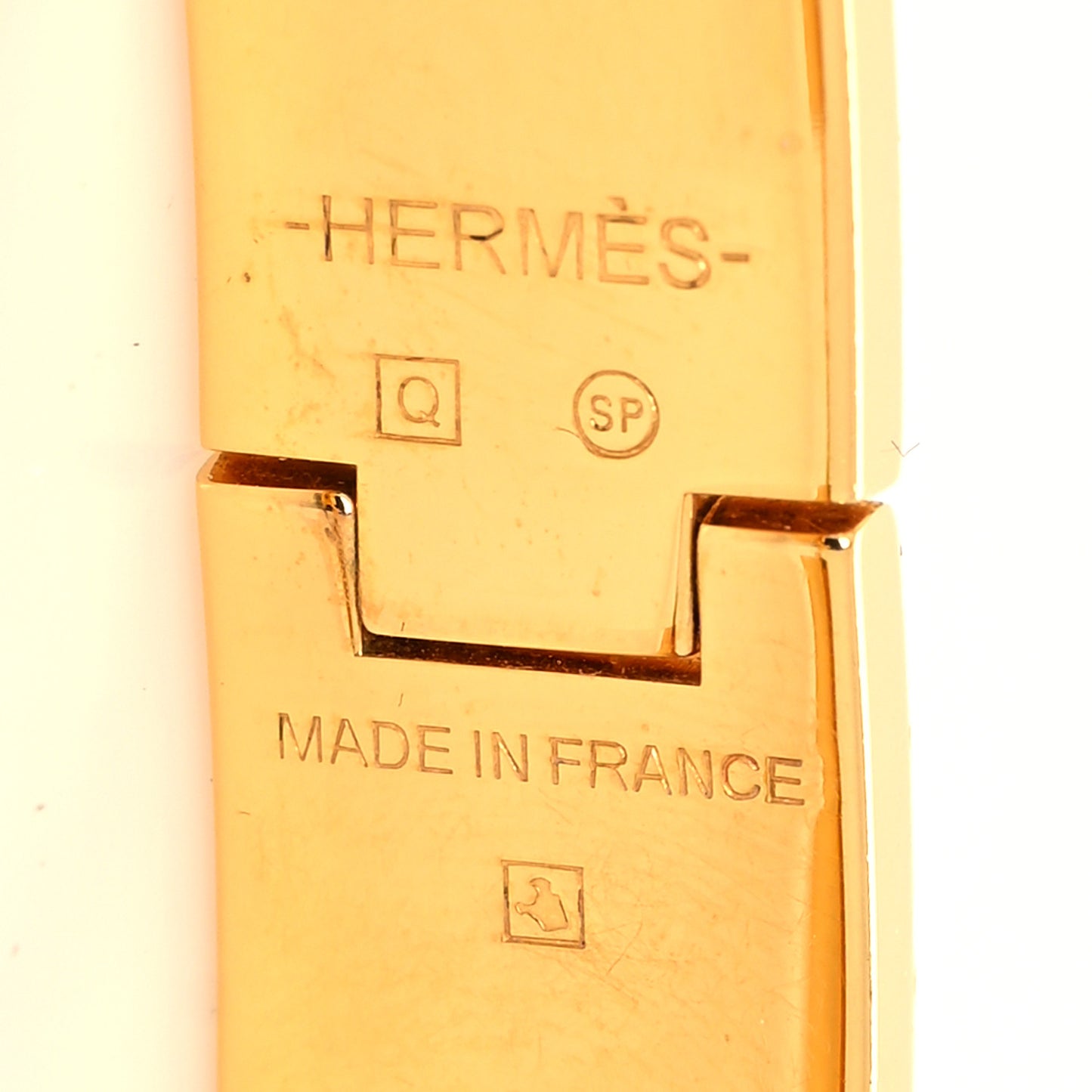 Enamel Narrow Clic Clac H Bracelet PM Bois De Rose