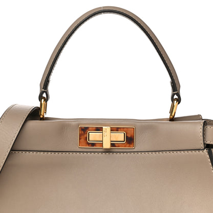 Fendi Vitello Seta Plexiglass Tortoise Medium Peekaboo Iconic Satchel Tortora 9 of 21