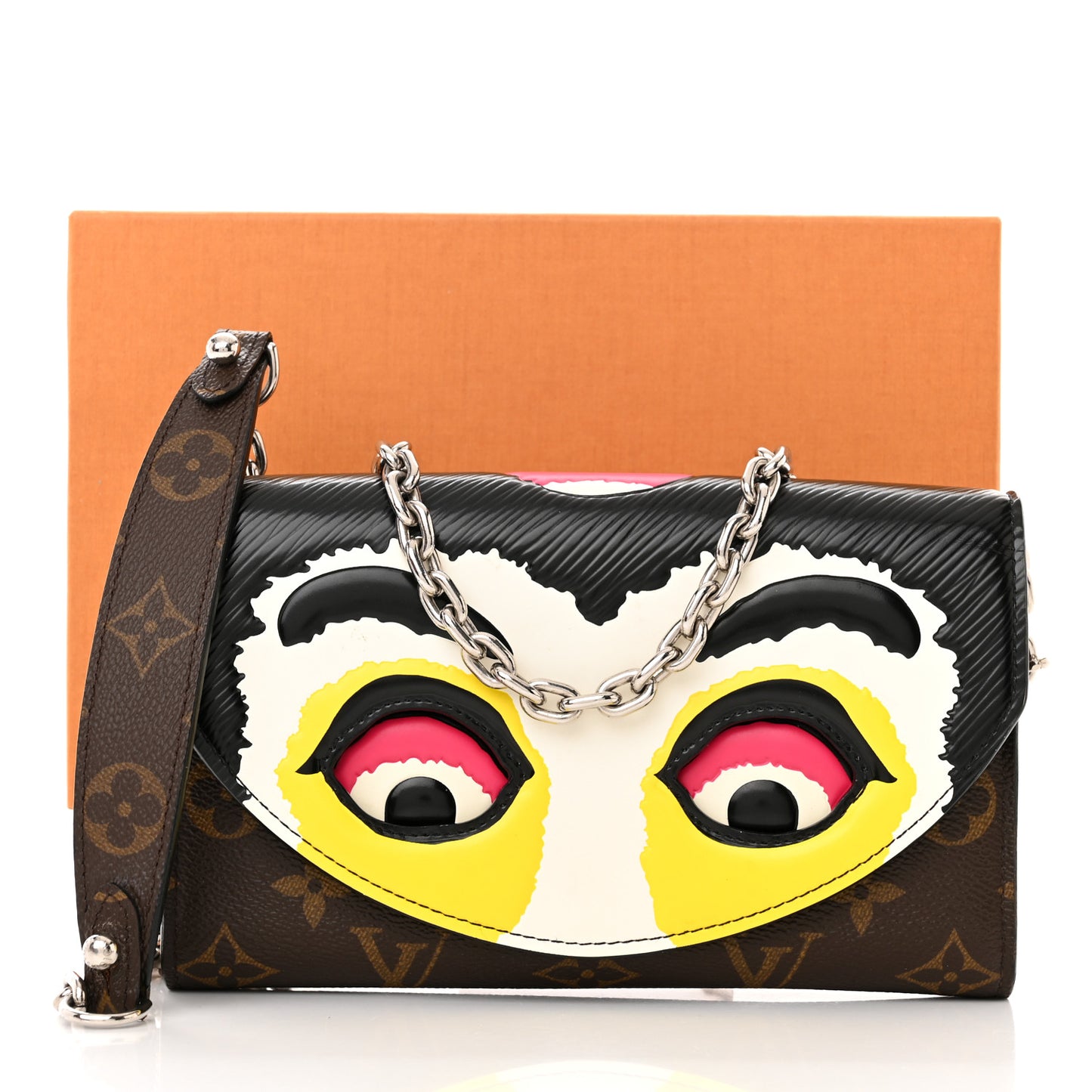 Monogram Kabuki Chain Wallet Black