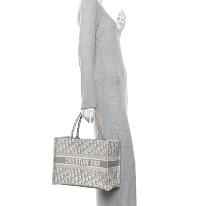 Christian Dior Oblique Medium Book Tote Grey 2 of 12