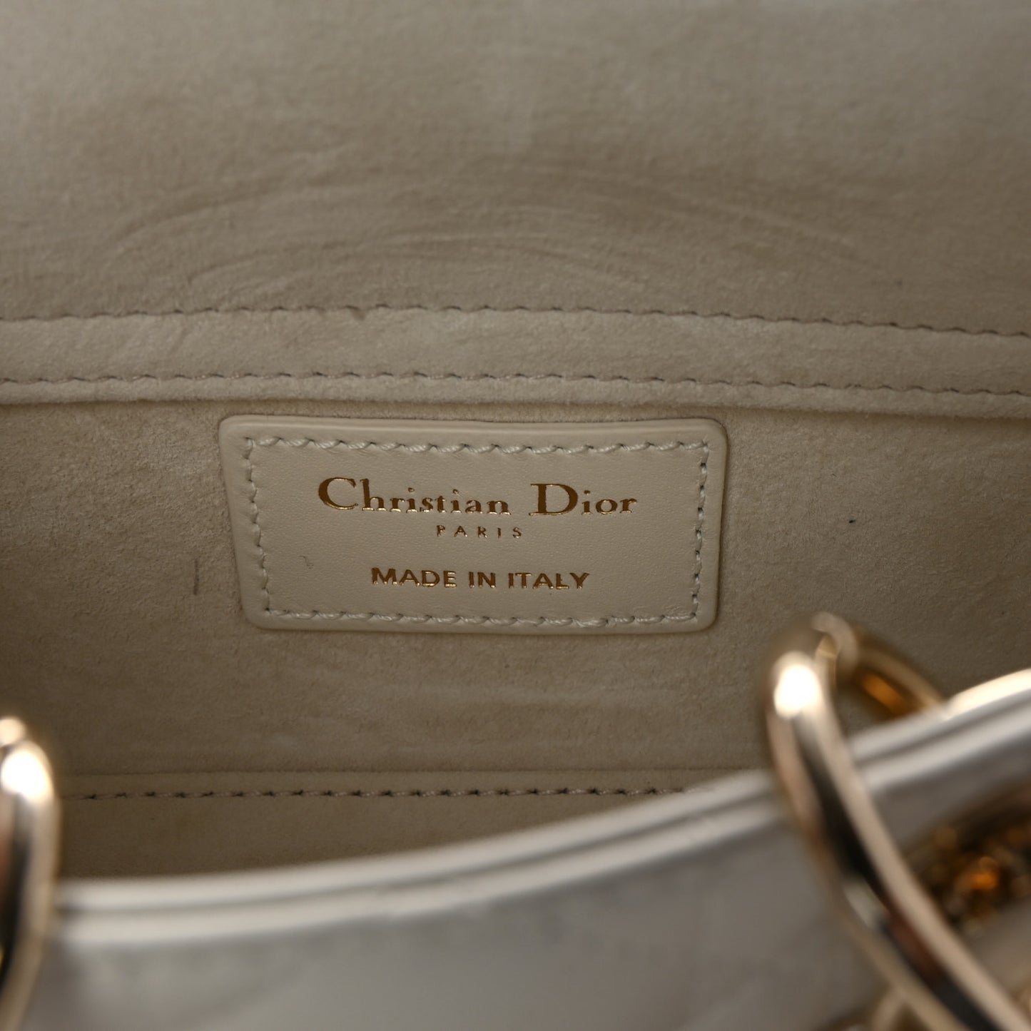 Lambskin Cannage Micro Lady D-Joy Latte