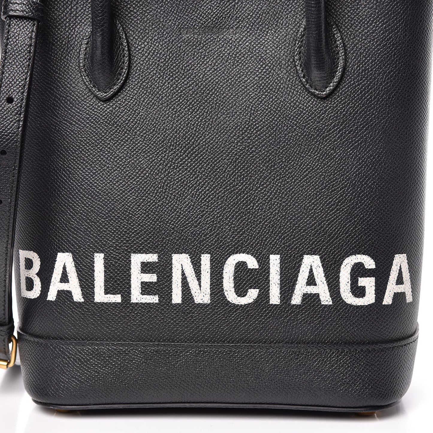 Grained Calfskin Ville Aj Tote XXS Black
