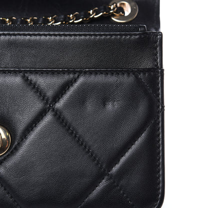 Chanel Lambskin Quilted Trendy CC Wallet On Chain WOC Black 12 of 15