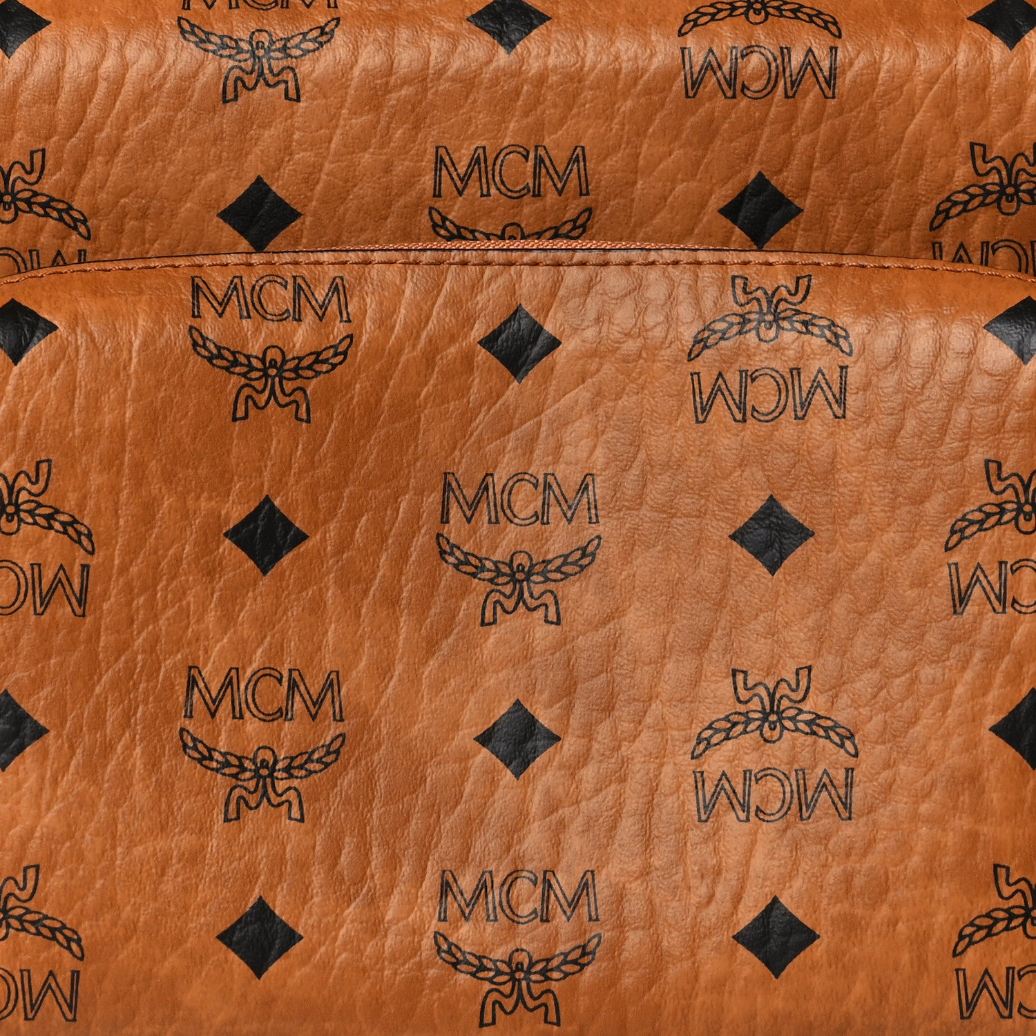 MCM Visetos Small Klassik Multifunction Crossbody Cognac 7 of 9