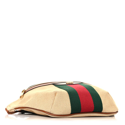 Gucci Vintage Canvas Web Belt Bag Sand Cuir 4 of 10