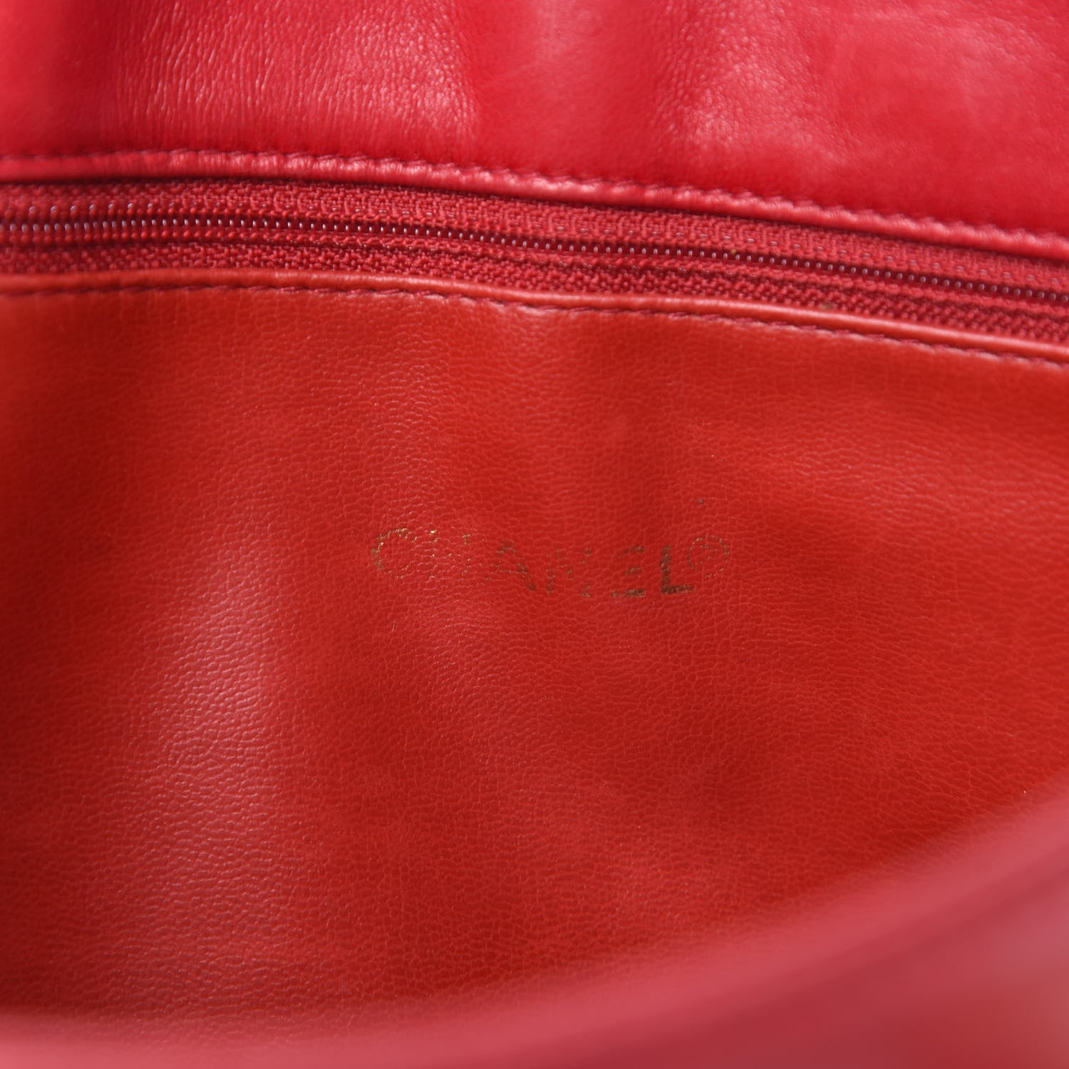 Chanel Lambskin CC Shoulder Bag Red 6 of 20