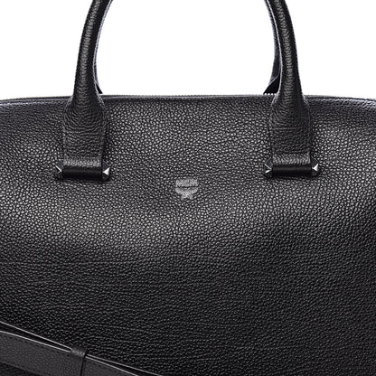 MCM Grained Calfskin Large Ella Boston Black 10 of 10