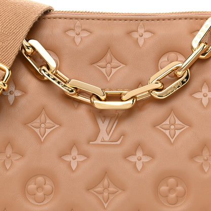 Louis Vuitton Lambskin Embossed Monogram Coussin PM Camel 7 of 10