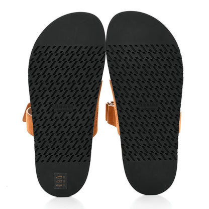 Hermes Suede Goatskin Womens Chypre Sandals 39 Naturel 5 of 9