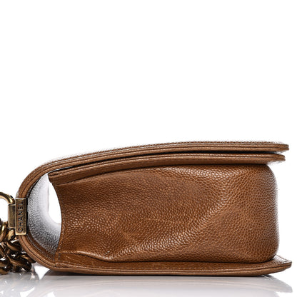 Chanel Caviar Quilted New Medium Boy Flap Brown 10 of 16