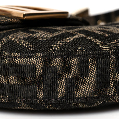 Fendi Fabric Jacquard FF 1974 Mini Cookie Hobo Bag Tobacco Moro 10 of 10