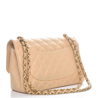 Chanel Caviar Quilted Jumbo Double Flap Beige 4 of 10