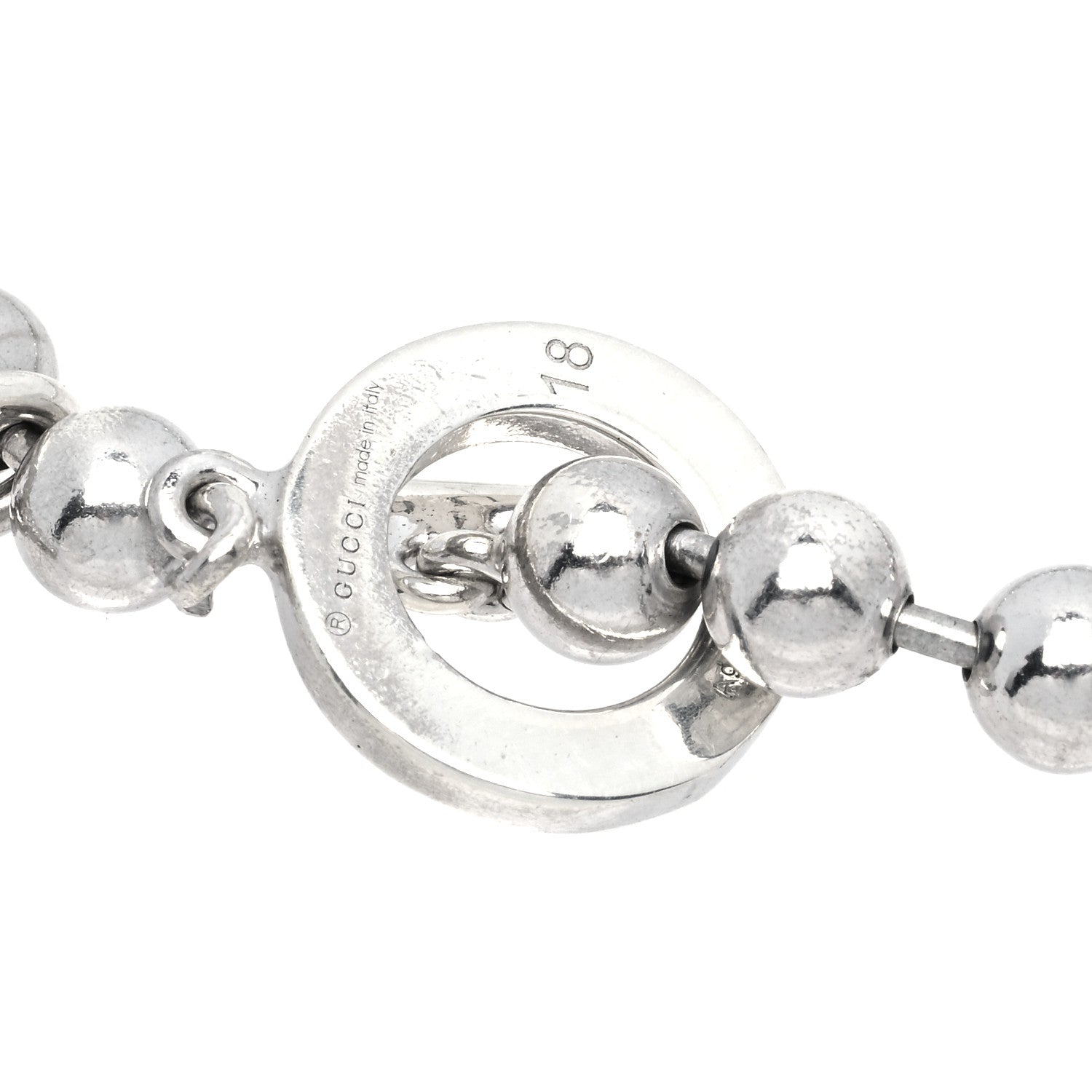 Gucci Sterling Silver Boule Five Charm Bracelet 4 of 4