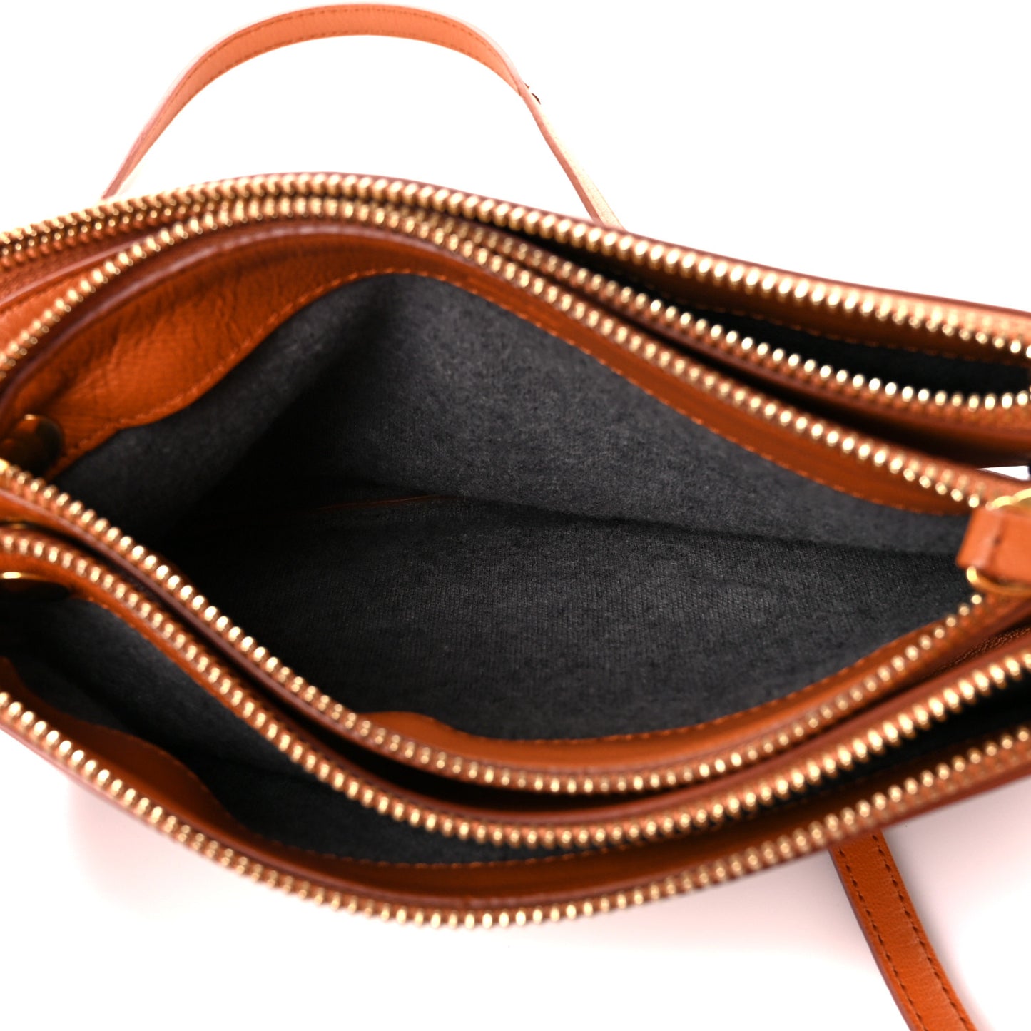Lambskin Small Trio Crossbody Bag Tawny