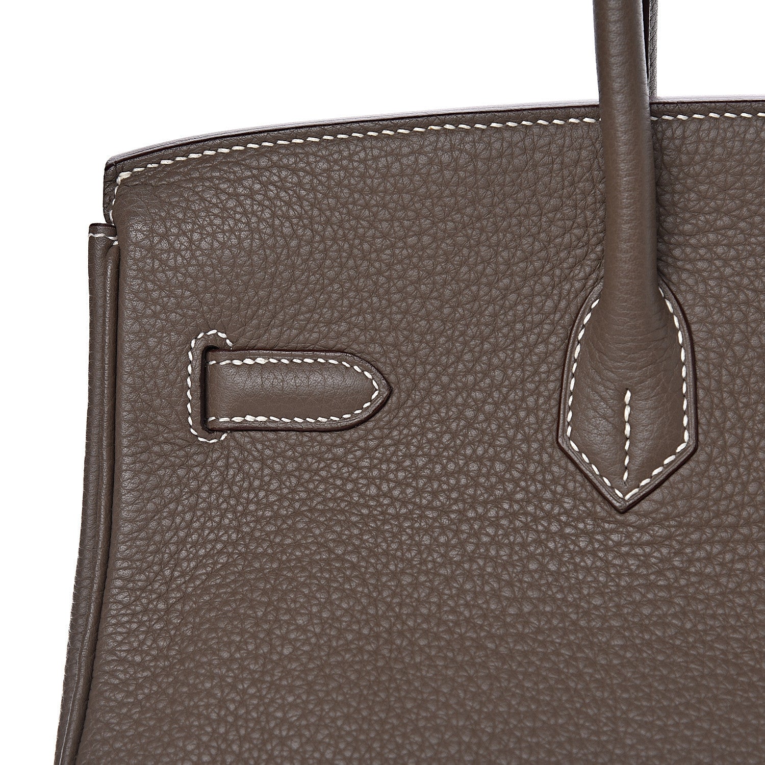 Hermes Taurillon Clemence Birkin 35 Etoupe 30 of 38