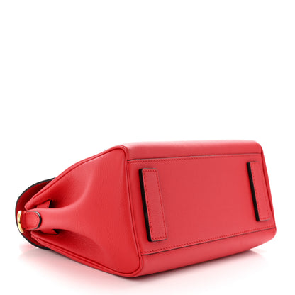 Versace Calfskin Medium La Medusa Top Handle Handbag Red 4 of 9