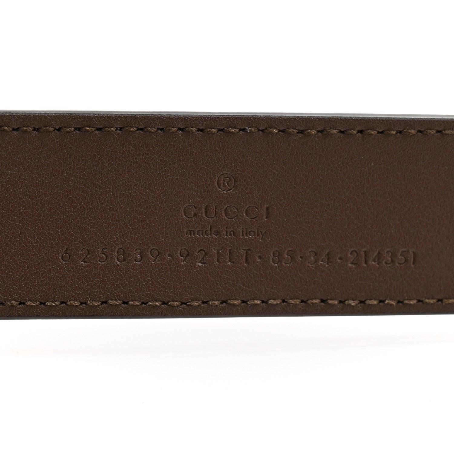 Gucci GG Supreme Monogram Matte Plutone Calfskin Double G 30mm Belt 85 34 Beige Ebony New Acero 5 of 8