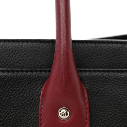 Chanel Calfskin Cerf Executive Shopper Tote Burgundy Black 14 of 15