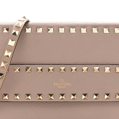 Valentino Garavani Grained Calfskin Small Rockstud Flap Crossbody Bag Poudre 7 of 12