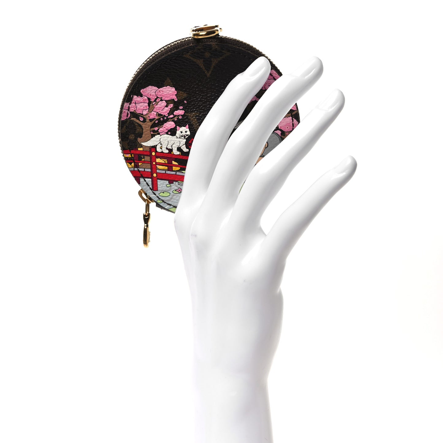 Monogram 2021 Christmas Animation Japanese Garden Round Coin Purse Wisteria Pink