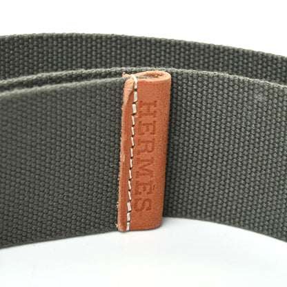 Hermes Natural Bridle Canvas Nomade 40 Belt M 3 of 4