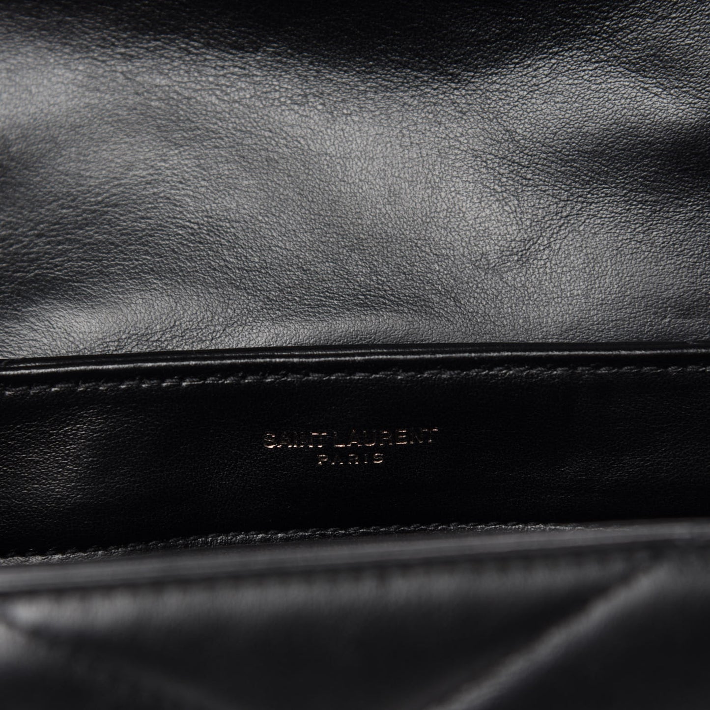 Calfskin Y Quilted Monogram Toy Loulou Crossbody Bag Black