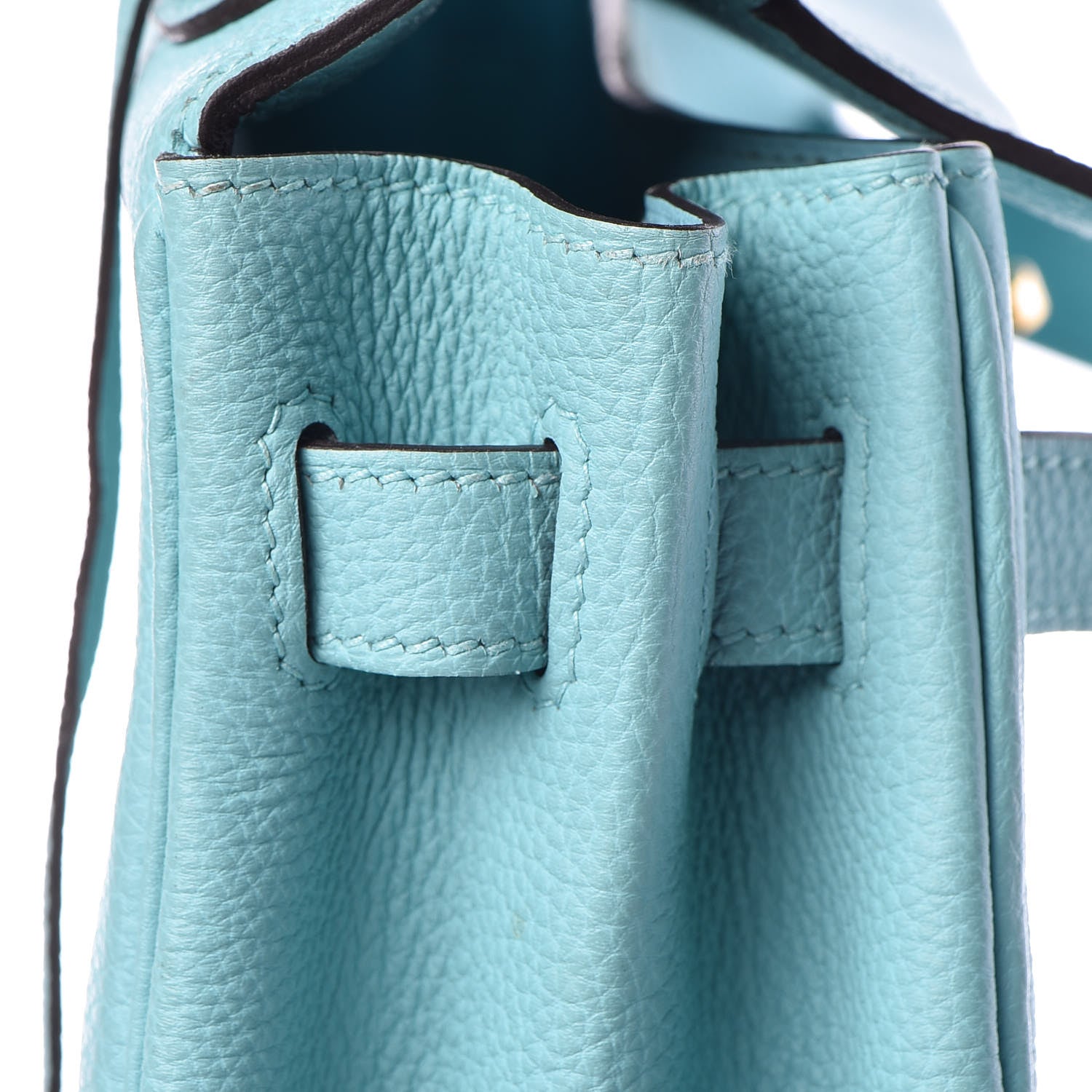 Hermes Togo Kelly Retourne 32 Bleu Atoll 22 of 33