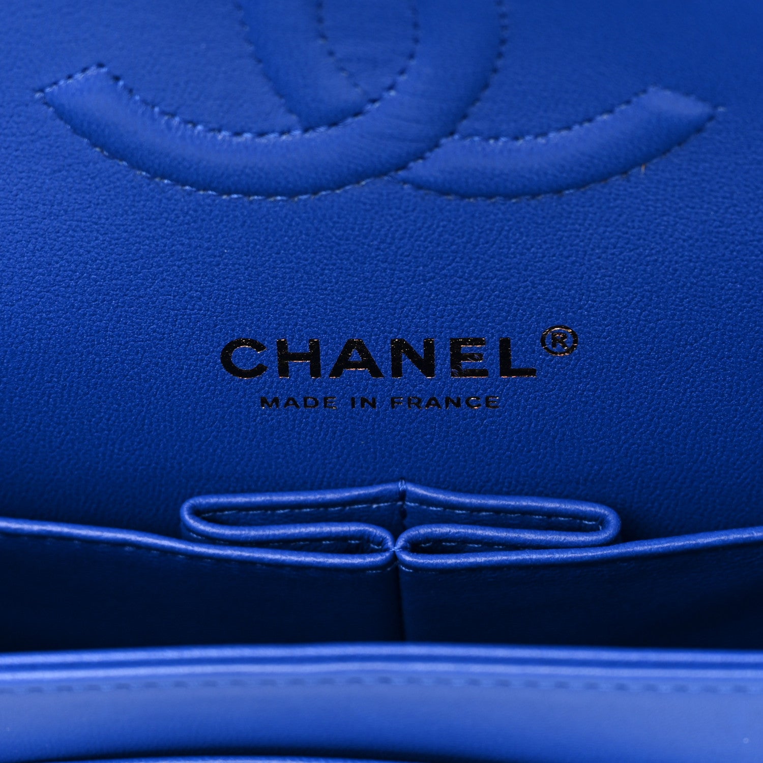 Chanel Lambskin Quilted Medium Double Flap Blue 6 of 16