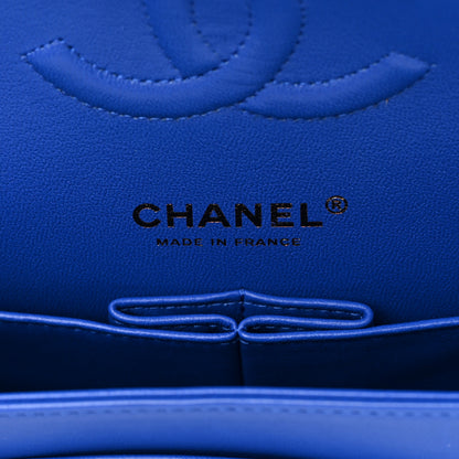 Chanel Lambskin Quilted Medium Double Flap Blue 6 of 16