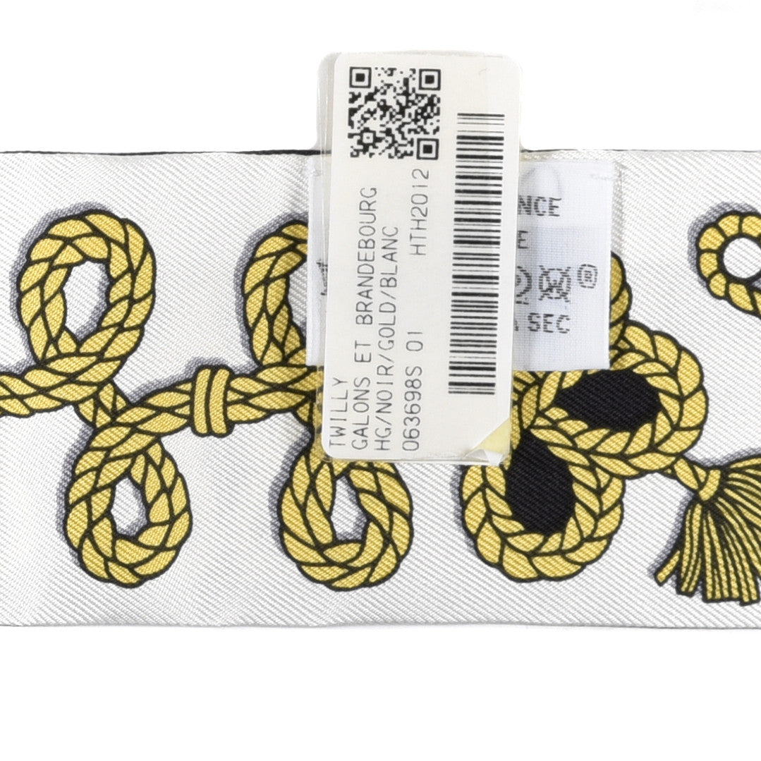 Silk Galons Et Brandebourg Twilly Black Gold White