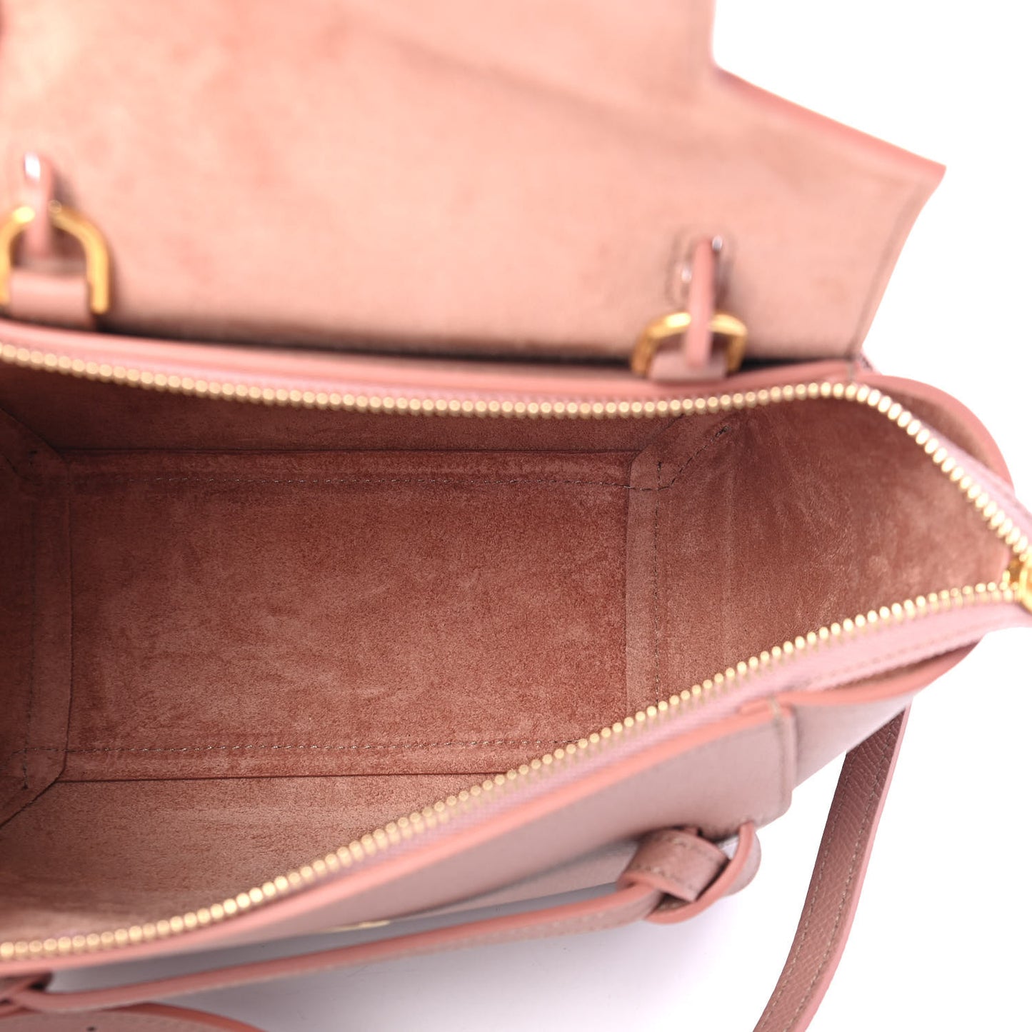 Grained Calfskin Nano Belt Bag Dark Pink