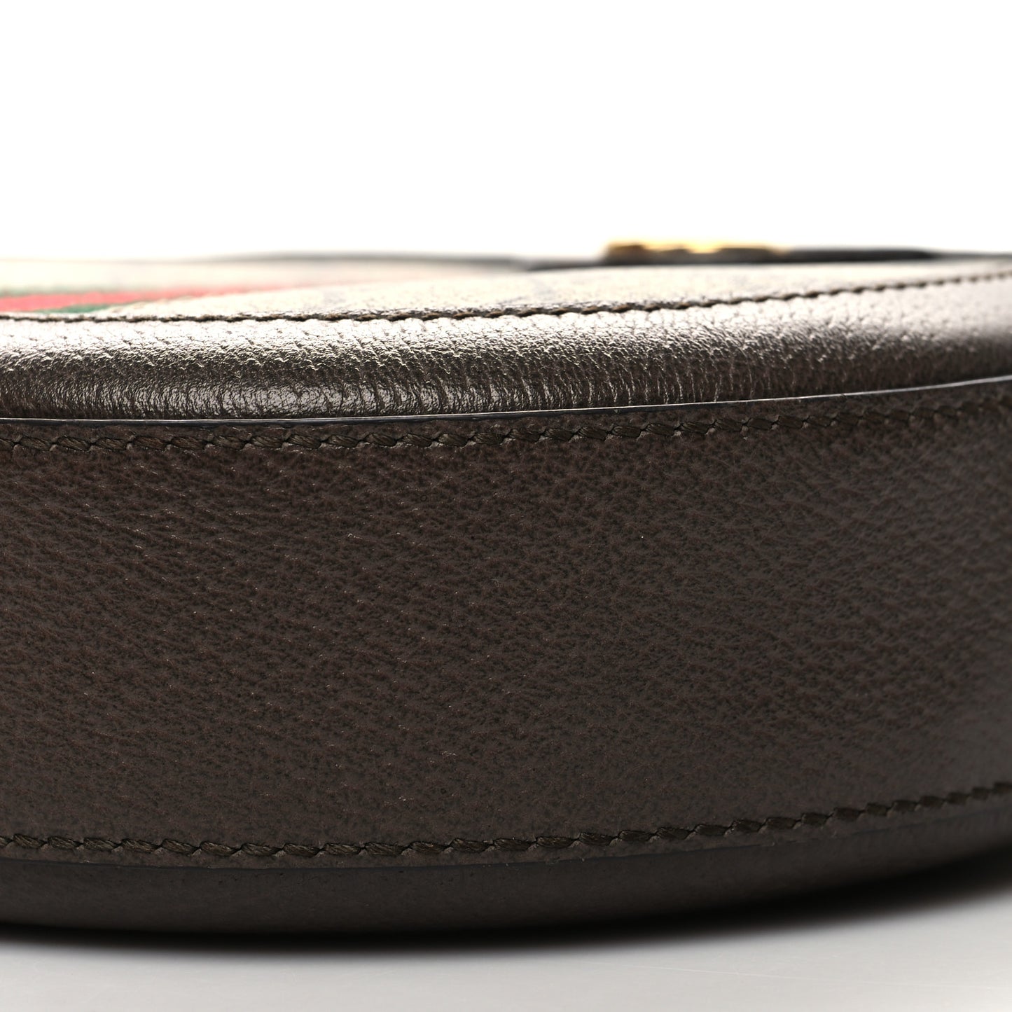 GG Supreme Monogram Web Mini Ophidia Round Shoulder Bag Brown
