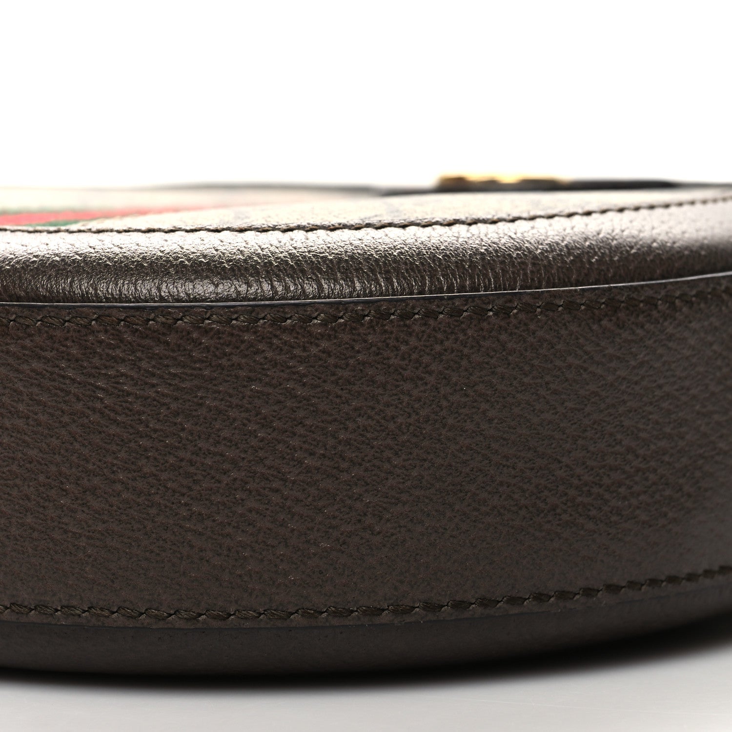 Gucci GG Supreme Monogram Web Mini Ophidia Round Shoulder Bag Brown 10 of 12