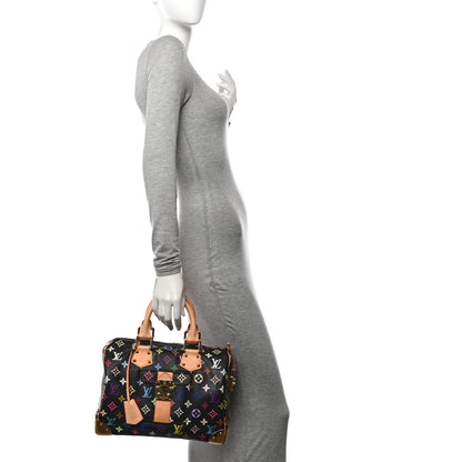 Louis Vuitton Monogram Multicolor Speedy 30 Black 2 of 11