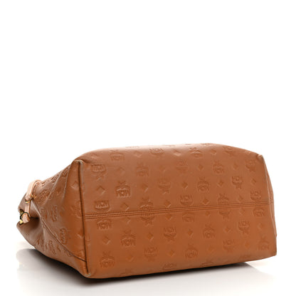 MCM Calfskin Ottomar Monogram Large Klara Hobo Cognac 3 of 11