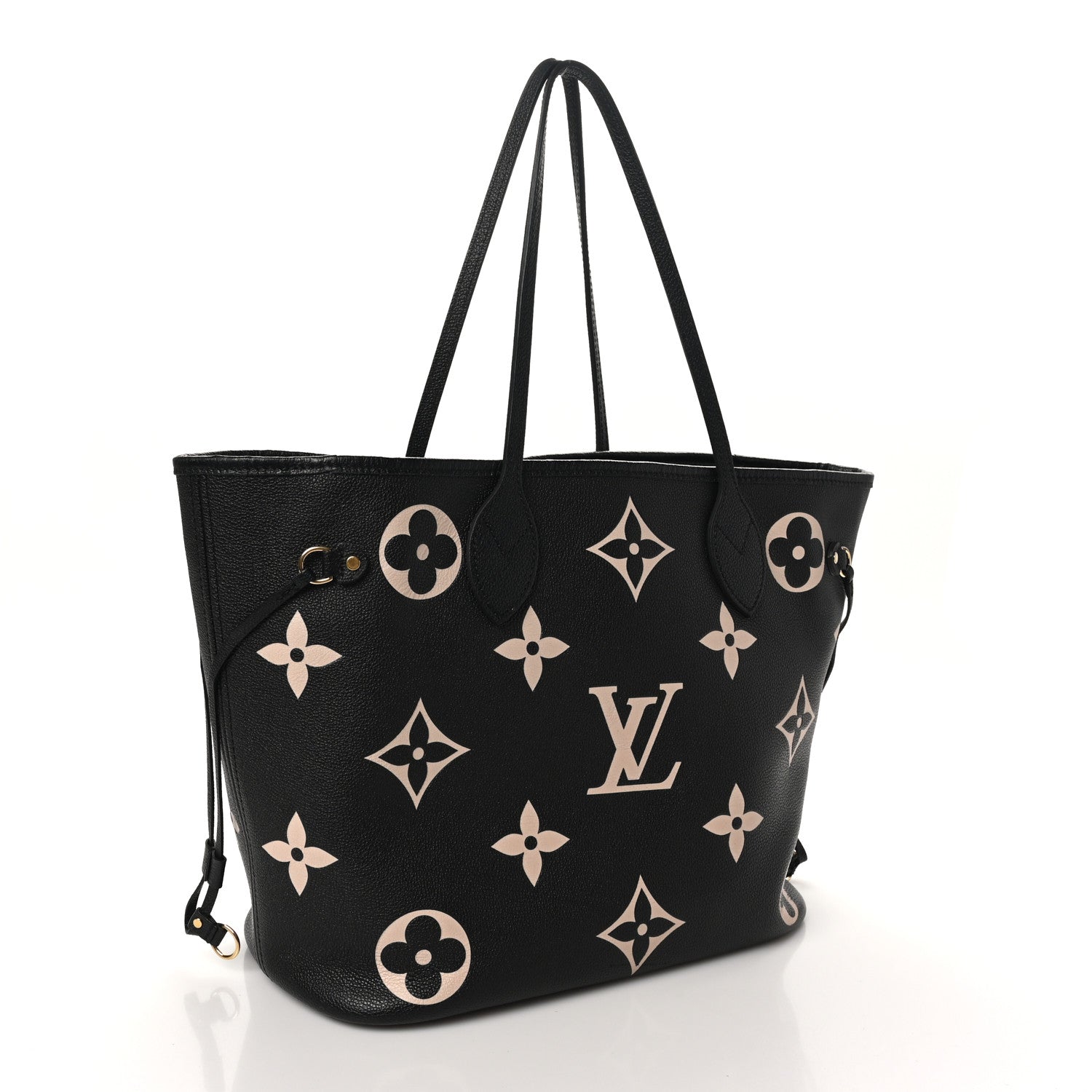 Louis Vuitton Empreinte Monogram Giant Neverfull MM Black Beige 4 of 10