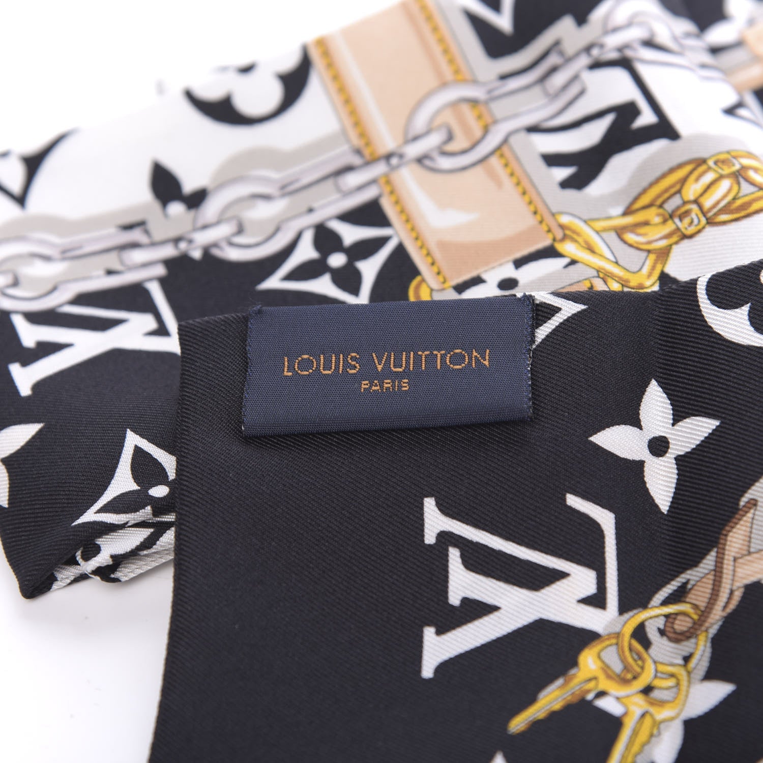 Louis Vuitton Silk Monogram Confidential Bandeau Black 2 of 4