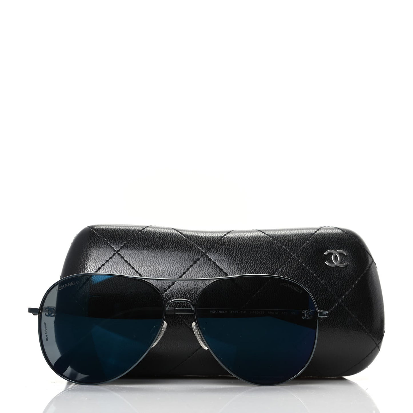 Metal Aviator CC Sunglasses 4189 T-Q Black