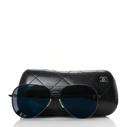 Chanel Metal Aviator CC Sunglasses 4189 T-Q Black 8 of 8