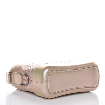 Chanel Iridescent Aged Calfskin Quilted Small Gabrielle Hobo Light Pink 6 of 12