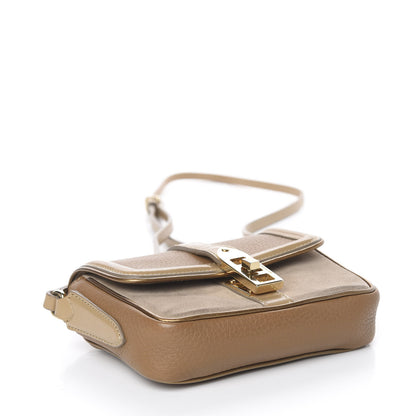 Burberry Metallic Grainy Calfskin Suede Mini Berkeley Crossbody Dark Caper 4 of 14