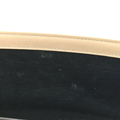 Saint Laurent Calfskin Crocodile Embossed Monogram Uptown Chain Wallet Crema Soft 13 of 15