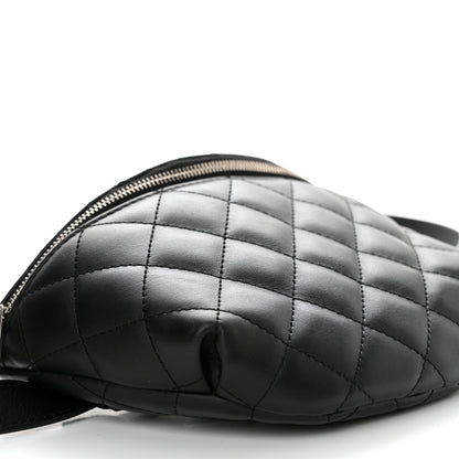 Chanel Calfskin Quilted Waist Belt Bag Black 9 of 10